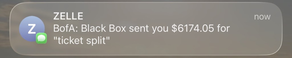 + $6,174.05 for ticket splits — real payout example